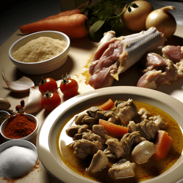 Il Piccatiglio è un delizioso spezzatino di vitello e pollo con carote, olive e maggiorana. Un piatto ricco e equilibrato, arricchito da un tocco aromatico di noce moscata.