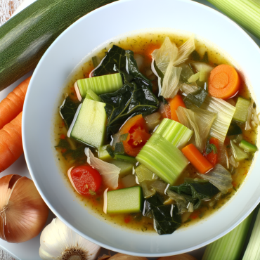 La Zuppa di Verdure Ciociara è un piatto tradizionale della cucina laziale, ricco e sostanzioso. Preparata con cappuccia, scarola, patate e fagioli, è arricchita da un soffritto di aglio e peperoncino e servita con pane raffermo. Un comfort food perfetto per le serate invernali.