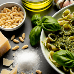 Prepara el pesto genovés tradicional perfecto para aderezar la pasta en solo 20 minutos. Usa albahaca fresca, piñones, ajo, queso Pecorino y Parmigiano rallado, y aceite de oliva extra virgen. Agrega un toque especial con ralladura de limón orgánico.