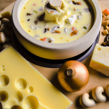 La tradizionale fonduta di Fontina della Val d'Aosta è una deliziosa salsa cremosa a base di formaggio ammorbidito nel latte e arricchita con tuorli d'uovo. Perfetta come antipasto o piatto principale per le serate invernali, da gustare con crostini tostati o verdure fresche. Buon appetito!